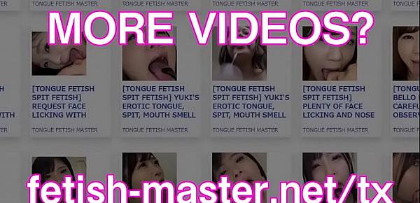  Japanese Asian Tongue Spit Face Nose Licking Sucking Kissing Handjob Fetish - More at fetish-master.net